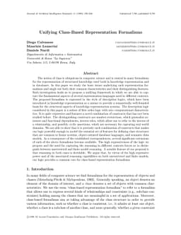 Unifying Class-Based Representation Formalisms