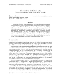 Probabilistic Deduction with Conditional Constraints over Basic Events