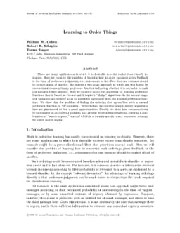 Learning to Order Things