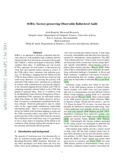 SOBA: Secrecy-preserving Observable Ballot-level Audit