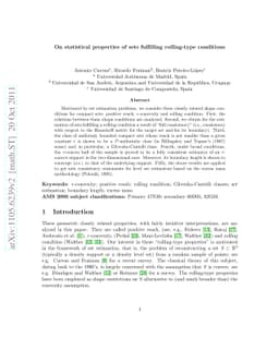 On statistical properties of sets fulfilling rolling-type conditions