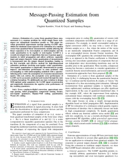 Message-Passing Estimation from Quantized Samples