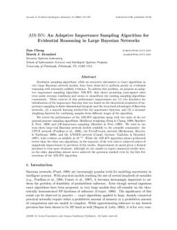 AIS-BN: An Adaptive Importance Sampling Algorithm for Evidential
  Reasoning in Large Bayesian Networks