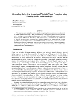 Grounding the Lexical Semantics of Verbs in Visual Perception using
  Force Dynamics and Event Logic