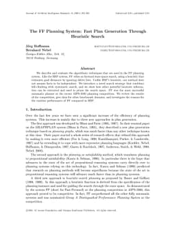 The FF Planning System: Fast Plan Generation Through Heuristic Search