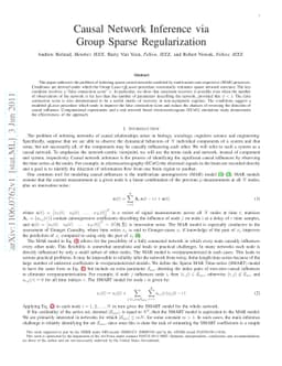 Causal Network Inference via Group Sparse Regularization