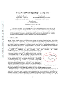 Using More Data to Speed-up Training Time