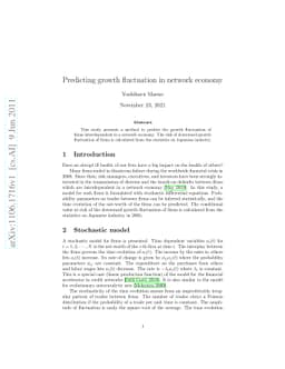 Predicting growth fluctuation in network economy