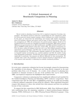 A Critical Assessment of Benchmark Comparison in Planning