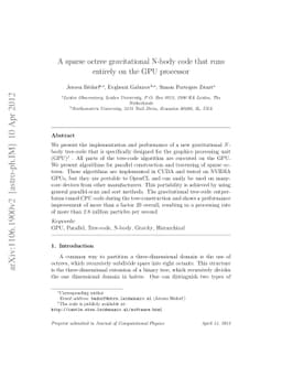 A sparse octree gravitational N-body code that runs entirely on the GPU
  processor