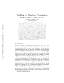 Ranking via Sinkhorn Propagation
