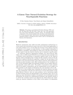 A Linear Time Natural Evolution Strategy for Non-Separable Functions