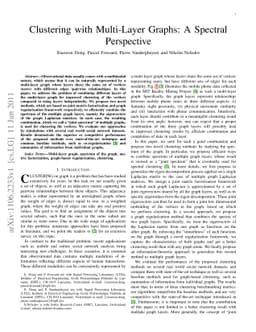 Clustering with Multi-Layer Graphs: A Spectral Perspective