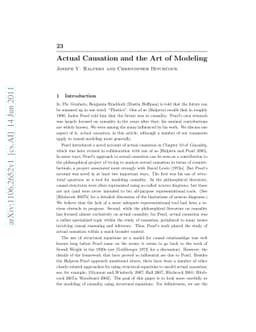 Actual causation and the art of modeling