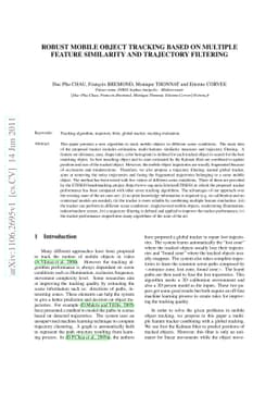 Robust Mobile Object Tracking Based on Multiple Feature Similarity and
  Trajectory Filtering