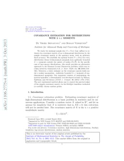 Covariance estimation for distributions with $2+\varepsilon$ moments