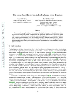 The group fused Lasso for multiple change-point detection