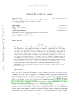 Natural Evolution Strategies