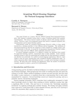Acquiring Word-Meaning Mappings for Natural Language Interfaces