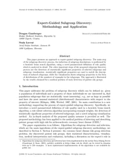 Expert-Guided Subgroup Discovery: Methodology and Application