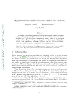 High-dimensional additive hazard models and the Lasso