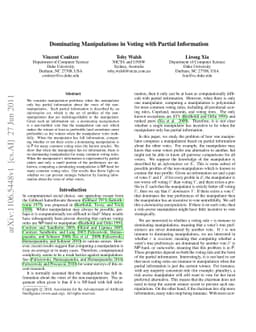 Dominating Manipulations in Voting with Partial Information