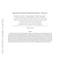 Kernels for Vector-Valued Functions: a Review