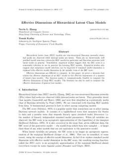 Effective Dimensions of Hierarchical Latent Class Models