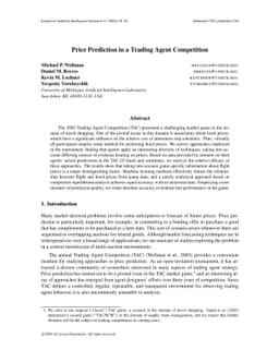 Price Prediction in a Trading Agent Competition