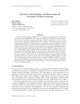 Towards Understanding and Harnessing the Potential of Clause Learning
