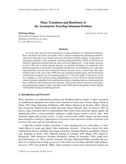 Phase Transitions and Backbones of the Asymmetric Traveling Salesman
  Problem