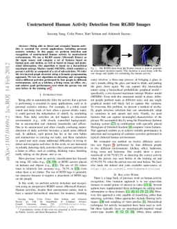 Unstructured Human Activity Detection from RGBD Images