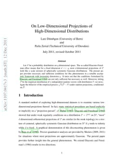 On Low-Dimensional Projections of High-Dimensional Distributions