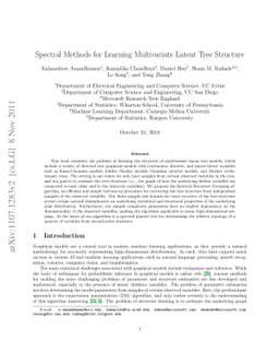 Spectral Methods for Learning Multivariate Latent Tree Structure