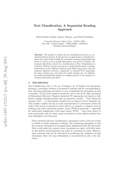 Text Classification: A Sequential Reading Approach