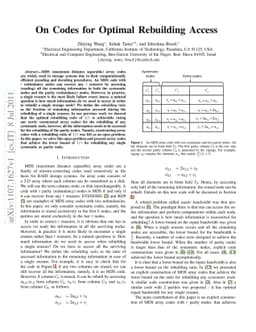 On Codes for Optimal Rebuilding Access