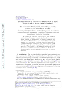 High-dimensional structure estimation in Ising models: Local separation
  criterion