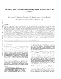 Provably Safe and Robust Learning-Based Model Predictive Control