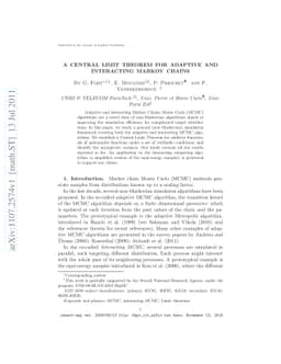 A central limit theorem for adaptive and interacting Markov chains