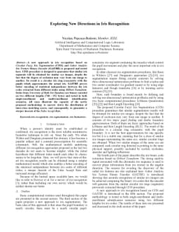 Exploring New Directions in Iris Recognition