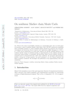 On nonlinear Markov chain Monte Carlo