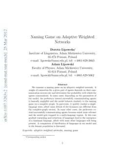 Naming Game on Adaptive Weighted Networks