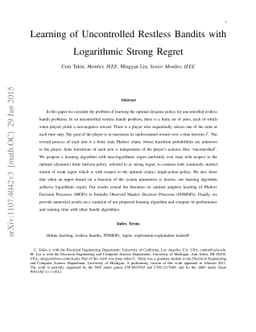 Optimal Adaptive Learning in Uncontrolled Restless Bandit Problems