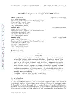 Multi-task Regression using Minimal Penalties
