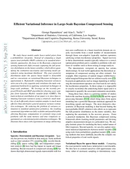 Efficient variational inference in large-scale Bayesian compressed
  sensing