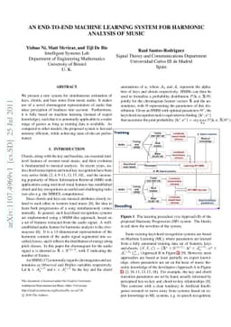 An end-to-end machine learning system for harmonic analysis of music