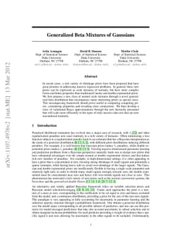 Generalized Beta Mixtures of Gaussians