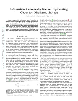 Information-theoretically Secure Regenerating Codes for Distributed
  Storage