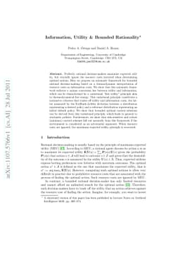 Information, Utility & Bounded Rationality