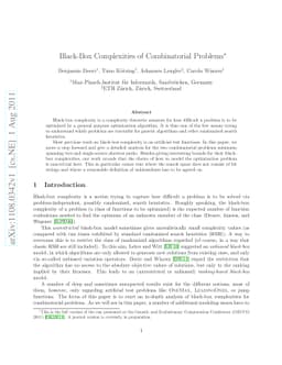 Black-Box Complexities of Combinatorial Problems